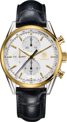 TAG Heuer Carrera Calibre 1887 41 Stainless Steel / Yellow Gold / Silver / Alligator